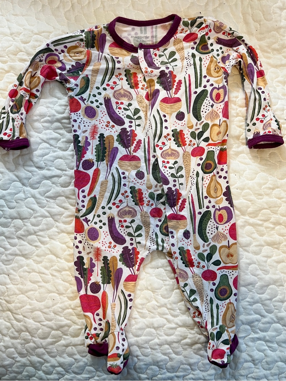 Magnetic Me "Home Grown" Modal Magnetic Footie Pajamas Sleeper Size 0-3